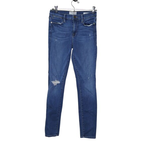 FRAME Denim Le High Skinny Jeans Womens Sz 26 Blue Medium Wash Denim Made in USA - Picture 1 of 8